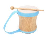 Acouto Hand Kit Wood Sheepskin Top Professional Percussion Instrument with Stick Blue Sheepskin Drum Is Re Hand DrumProfessional Percussion Instrument DrumConga DrumBongo DrumKids (Blue)