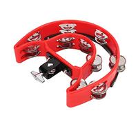 Acouto Hand Tambourine Double Row Metal Jingles Handheld Percussion Instrument for Kids Hand TambourineDouble Row TambourineMeta to Your Other Conven