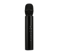 Acouto Handheld Microphone No Reduction Stereo Karaoke Mic with Recording for Smartphone PC Black Handheld Microphone Karaoke Mic Real Supports You No (Black)