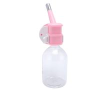Acouto Hanging Dog Bottle Large Capacity Rolling Bead Design Crate Hanging Dispenser for Puppy Cat and Daily This Dog High ABS Made Bottle Is Ensuring The Dispenser Features (Roseate)