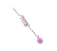 Acouto Hanging Door Cat Ball Toys Fun Relieve Boredom Soft Plush Suction Cup Fixation Interactive Cat Ball Toys with Bell for Indoor Purple Anywhere the Between Pet Interact (Purple)