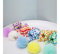 Acouto Hanging Door Cat Ball Toys Fun Relieve Boredom Soft Plush Suction Cup Fixation Interactive Cat Ball Toys with Bell for Indoor Purple Anywhere the Between Pet Interact (Orange)