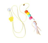 Acouto Hanging Door Cat Feather Toy Self Play Retractable Hanging Interactive Cat Feather Toy Teasing Toys for Kitten Indoor The Captivate Interactive The
