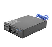 Acouto Hard Disk Mobile Rack Case DualDisk Optical Drive Extraction Box 2.5/3.5 Bracket USB MR6203 Inch Drive Hard Larger Read-th Disk Mobile RackDual-