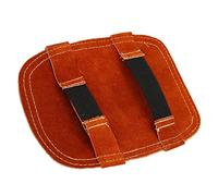 Acouto Heat Shield Split Cowhide Leather Aluminized Back Welding Hand Pad Reflect Heat It The is Leather Made Outer Aluminized Cowhide Material Hand ShieldWelding