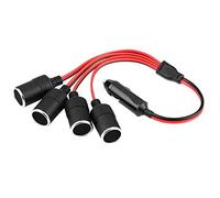 Acouto High Power 4 Way Car Cigarette Plug Socket Splitter Adapter Cigarette Splitter Car 4 Way Socket Power Adapter