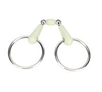 Acouto Horse Mouth Bit Stainless Steel Middle Rubber Rustproof Loose Horse Mouth Bit Is Steel of Rubber a BitRing BitRing for HorseLoose