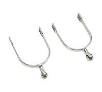 Acouto Horse Spurs for Women 2Pcs Stainless Steel with Roller Ball Ideal