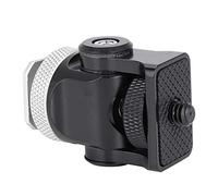 Acouto Hot Shoe Adapter From the Sourdy Bracket Camera with Multidirectional Support for Light, Black Silver, Suitable for All Cameras (Black Silver)