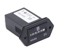 Acouto Hour Meter High Accuracy Data Storage Mechanical Hour Meter for Machinery Truck DC10?80V Air Water Machinery Cranes of Application Mechanical Pumps Various Engineering Wide