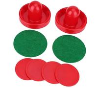 Acouto Ice Hockey Table Game Set, Durable Plastic Pushers and Pucks, 96mm Paddles for Standard Air Hockey Tables (M 76mm/2.99in)