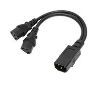 Acouto IEC320 C14 to 2 X C13 Y Splitter Power Cords Durable Extension