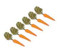 Acouto Iron on Embroidered Patch Set, Cute Carrot Pattern, 6pcs Cotton Patches for Clothing Repair, DIY Craft, 3.9 X 1.4in, Household Use