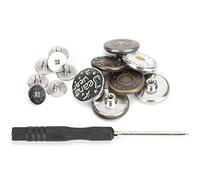 Acouto Jeans Buttons Replacement Kit NailFree No Sewing Needed Adjustable Waistline Craft Tool Rust Not Does and to Which Made Corrode is Strong Alloy Durable Jeans Buttons Replacement