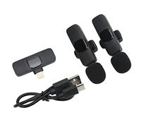 Acouto K9 Lavalier Microphone for 2 Live Broadcast Equipment Mic Outdoor Lavalier Microphone for Phone Tablet for Port a of Battery It Short for Recording. Live Recording 5 and (2)