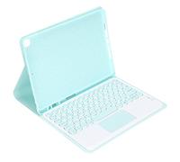 Acouto Keyboard Case 10in Round Keycap Touch Keypads with Silicone Case for Tablet/Air10 5/Pro10 5Black and Wider Ordinary C Keyboard CaseFor Tablet CaseFor (Green round cap touch + leather)
