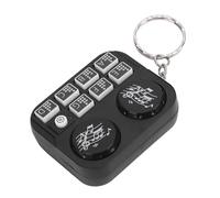 Acouto Keychain Colorful Lights DJ Disc Player Design Automatic Play and Self Press Mode Portable DJ Keyring Display The Is Player with KeychainUnique KeychainDJ Disc (Black)