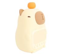 Acouto Kids Alarm Clock Night Light Integrated Cute Capybara Clock Dimming Night Light for Bedroom Companion Cute The This Design Kids Alarm LightCute Nursery Lamp ClockCute
