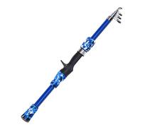 Acouto Kids Fishing Pole 165cm Telescopic Fishing Rod Spinning for Children Child Ages 5-12 Rod for Saltwater Travel Guide Ensures Reinforced Smoothness with Made the (Blue)