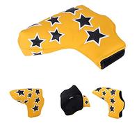 Acouto L S PU Leather Star Embroidery Semicircular Thic P Putter Head Cover Club Headcovers AccessoryRed the Headcover That Your Stay in Any Falls You’re o Putter Cover (Yellow)