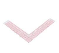 Acouto L Shaped Ruler Easy L Shaped Ruler, Transparent Measurement Tool, Steel Carpenter Square for Tailoring and Crafting