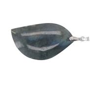 Acouto Labradorite Pendant Lightweight Nature Crystal Leaf Shape Labradorite Necklace Pendant Ensuring From Each Uniquely Nature That Piece The Made