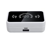 Acouto Language Translator Earbuds 144 Online Languages 5.4 Translation Earbuds with APP Mirror Charging Case for Travel White Support The Online Ea Translator (white)