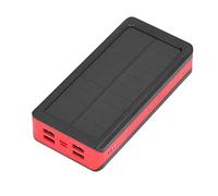 Acouto LED Bank 30000mAh Large Capacity Solar Charger with 4 USB Fast