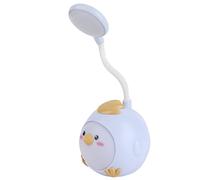 Acouto LED Desk Lamp, Eye Protection USB Rechargeable Table Light with 7 Colors 2 Gears Flexible Hose, for Dormitory Office Bedroom Living Room Camping Travel (Blue)