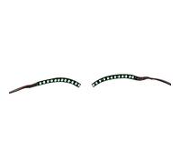 Acouto LED False Eyelashes Light Kit Purple Artificial Fiber Glowing Eyelashes Lamp 3cm Lash Strip 40cm Wire Lightweight Luminous Makeup for Party Bar Nightclub Halloween (Green)