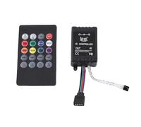 Acouto LED Music Controller, 20 Keys Infrared RGB Strip Light Controller, Sound Activated, Ideal for Bars and Home Theaters