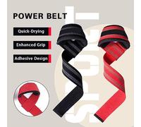 Acouto Lifting Straps Gym Fitness Gloves Anti-slip Hand Wraps Wrist Straps Support For Weight Lifting Power Training 1PCS Use Your It Wrists Suitable Safer Adhesive Hands and (Red)