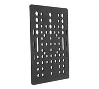 Acouto Linear Rail Gantry Plate Black Anodized Aluminum 20mm Extrusion Fit Up To 80mm, Pre Cut Timing Belt Groove, for CNC Router 3D Printer Engraving Machine (Board)