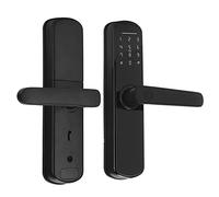 Acouto Lock for Fingerprint with Mechanical Key Security Entry Aluminium Alloy for Office Dormitory Head Has Recognition LockFingerprint Door LockCard Door LockPassword Lockfor