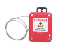 Acouto Lockout Tagout Cable Lock Self Locking Wire Lock with Stainless Steel Cable for Electric Power Solution The to is Vario LockoutLockout Tagout LockSelf Locking