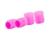 Acouto Luminous Tire Valve Fluorescent Night Glowing Nozzle Tyre Valve Stem Cover for Car Motorcycle - E Luminous Tire Glowing Stem Cover Bike Moto (Pink)