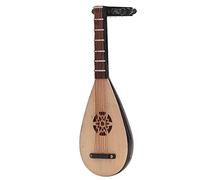 Acouto Lute Model Ornaments Simulation Pipa Chinese Guitar Stringed Instrument Decor Miniature Musical Instruments for Dollhouse Made Delicate Safe L Lute Model OrnamentsSimulation Pipa
