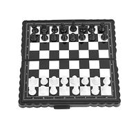 Acouto Magnetic Chess Set Plastic Folding Chessboard 5.2 X 5 Inch Lightweight Board with Built In Piece Storage for Travel Family Game Night School and Party Play
