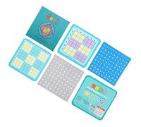 Acouto Magnetic Sudoku Board Wooden Logical Thinking Game 4Pcs Set with Soft Magnetic Pieces for Kids Adults Educational Toy