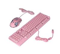 Acouto Mechanical Keyboard Ergonomic 104 Key 22 Lighting Effects High Sensitivity Pink Gaming Keyboard for Gamers PC Applicable Using Improve Keys Rollover Wide Ergonomic 104 N