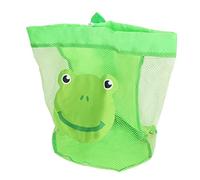 Acouto Mesh Beach Bag for Children's Toy Memory - Extra Large Breathless Foldable Pocket with Straps for The Beach and Travel (24 X 24 X 33 cm) (Green)