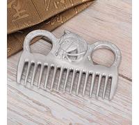 Acouto Metal Horse Comb Durable Portable Mane Tail Cleaning Tool for Horse Lovers Metal Color 3.9x2.8x0.2in for Enthusiasts