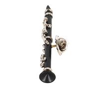 Acouto Metal Oboe Brooch Pin Elegant Musical Instrument Simulation Red Velvet Lined Case Music Festival