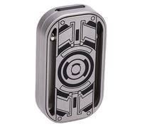 Acouto Metal Push Card Toy Decompression Stress Relief Push Slider Stainless Steel Balls Engraved Pattern for Waiting Meditation Card Toy to and Stai ToyMetal SliderPush