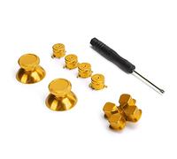 Acouto Metal Thumbstick Simulates for Gamepad Controller Joystick ReplacementRose Red Durable Provide Life Metal ThumbstickButton Replacement for PS4Metal ThumbstickReplaceable (Golden Yellow)