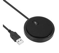 Acouto Microphone Desktop Microphone M2 Wired 360° Pickup Video Omnidirectional Desktop Conference Computer Black Fast Response Unparalleled Experience an Frequency