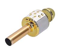 Acouto Microphone Speaker with LED Light Portable Handheld for Karaoke Party Effect Promise and e MicrophoneKaraoke MicrophoneBluetooth MicrophoneHandheld MicrophoneHandheld Speaker