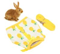 Acouto Mini Pets Vest Harness and Leash Set for Guinea Pig, Ferret, Bunny, Breathable Mesh Fabric with Flexible Air Mesh, Ideal for Outdoor Activities, for Small Animals Apparel (Yellow)