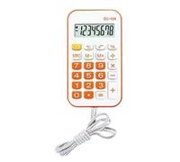Acouto Mini Pocket Calculator with Carry Rope, Small Portable Basic Calculator, Simple & Efficient Operation, for Students, School and Office Supplies, Desktop Calculators for (Orange)