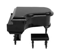 Acouto Miniature Piano Model Dollhouse Exquisite Craftsmanship Wooden Vintage Musical Educational Toy with Enchanting Melodies for Home Decor Romantic Gifts